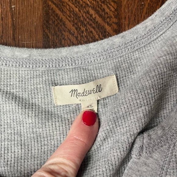 Madewell grey henley short sleeve tee - Picture 3 of 3